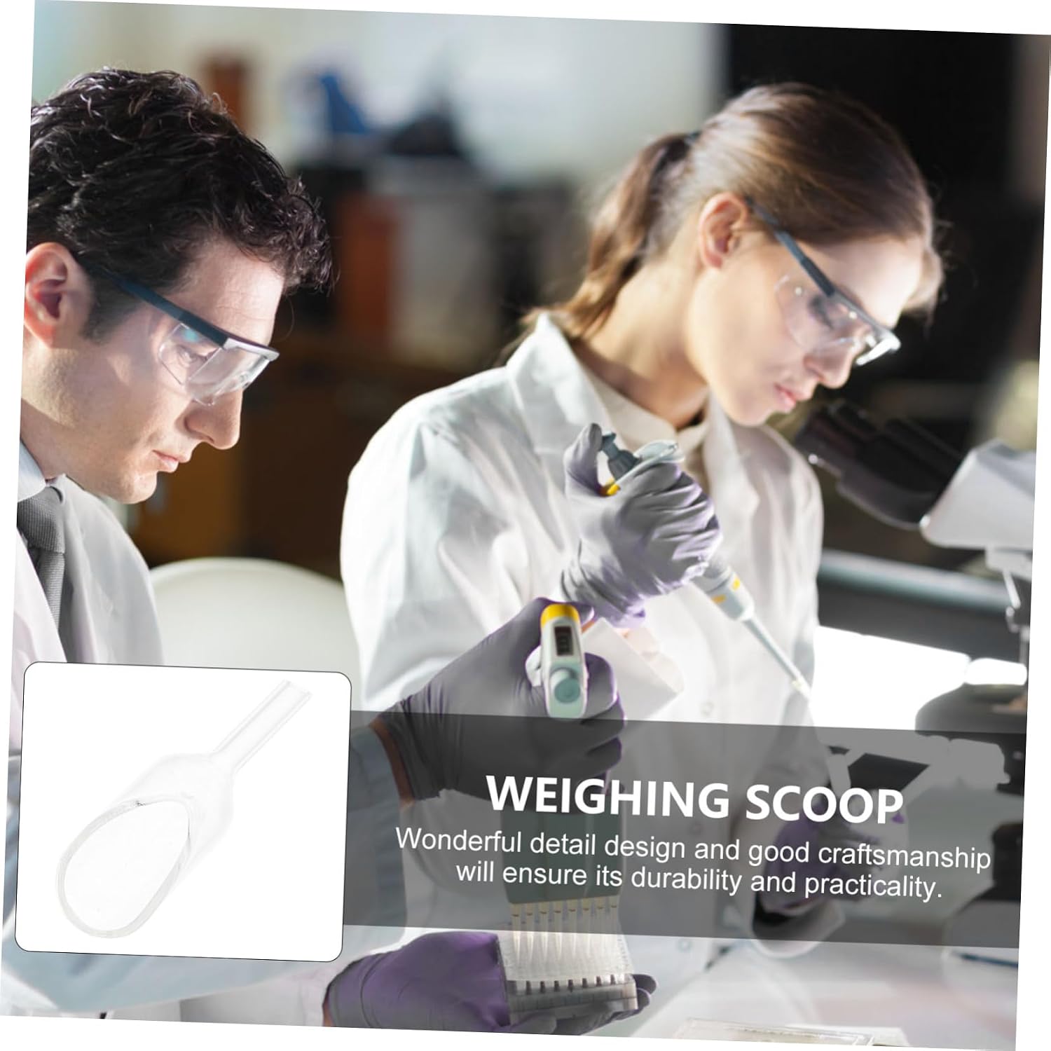 Weighing Vessel Lab Weighing Spoon Measuring Scoop Glass Laboratory Equipment