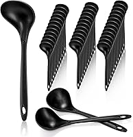 Acshio 40 Pack 9 Inch Heat Resistant Plastic Ladle Spoons - Disposable Serving Spoons for Parties Buffets Catering