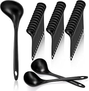 Acshio 40 Pack 9 Inch Heat Resistant Plastic Ladle Spoons - Disposable Serving Spoons for Parties Buffets Catering