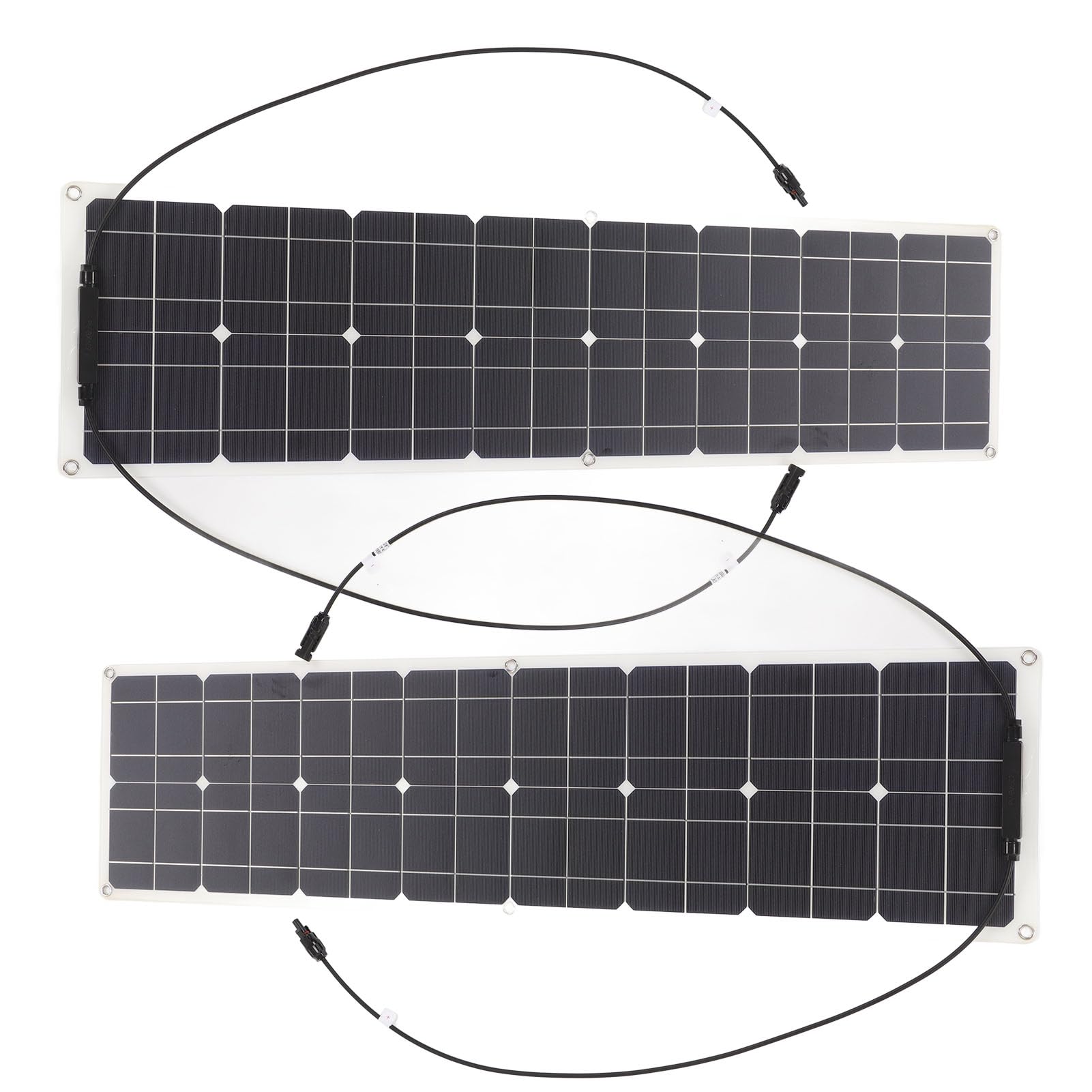 Marhynchus Set di Pannelli Solari Flessibili, Solare Leggero in Silicio Monocristallino per Campeggio, Potenza 100 W con Struttura Durevole