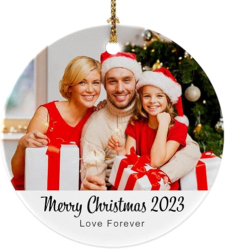 Miniatura 1 de Juantao Adornos de Navidad personalizados 2023 para colgar fotos para árbol de Navidad, decoración de vacaciones, Navidad personalizada y regalos
