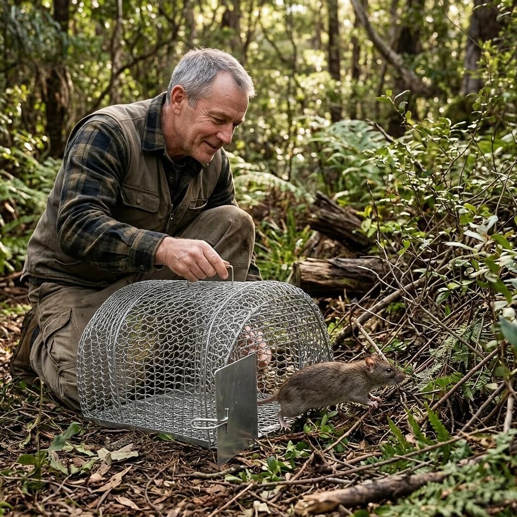 LIVEVIE Humane Mouse Trap (Set of 4) – Live Catch and Release Rodent Trap – Reinforced Mesh Arch Cage for Mice & Voles – Reusable Galvanized Steel No-Injury Design