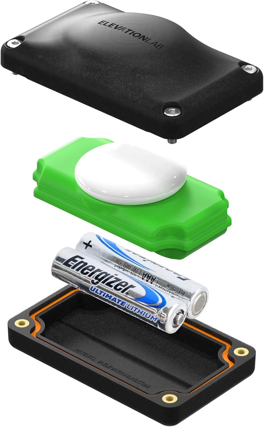 Elevation Lab AirTag 5-Year Compact Extended Battery Case - Uses AAA Batteries - 5X More Capacity Than CR2032 TimeCapsule | Waterproof, CR 2032 Battery Replacement