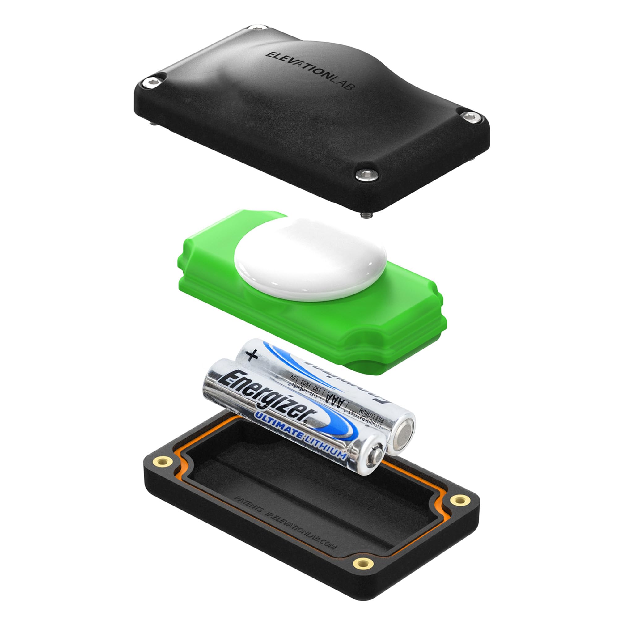Elevation Lab AirTag (Gen 1 & 2) 5-Year Compact Extended Battery Case - Uses AAA Batteries - 5X More Capacity Than CR2032 TimeCapsule | Waterproof, CR
