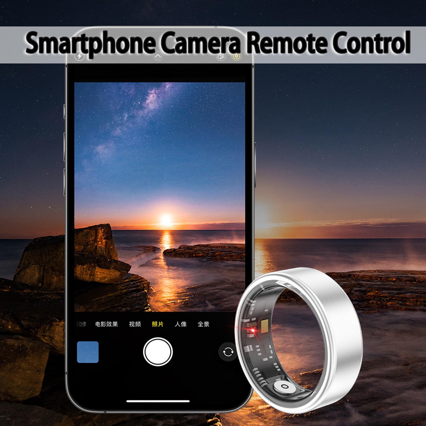 Smart Ring Slaap Tracking Draagbare Hartslag Fitness Tracker Tech Ringen 5-7 Dagen Batterijduur Gezondheidsringen for Vrouwen & Mannen(Silver,11