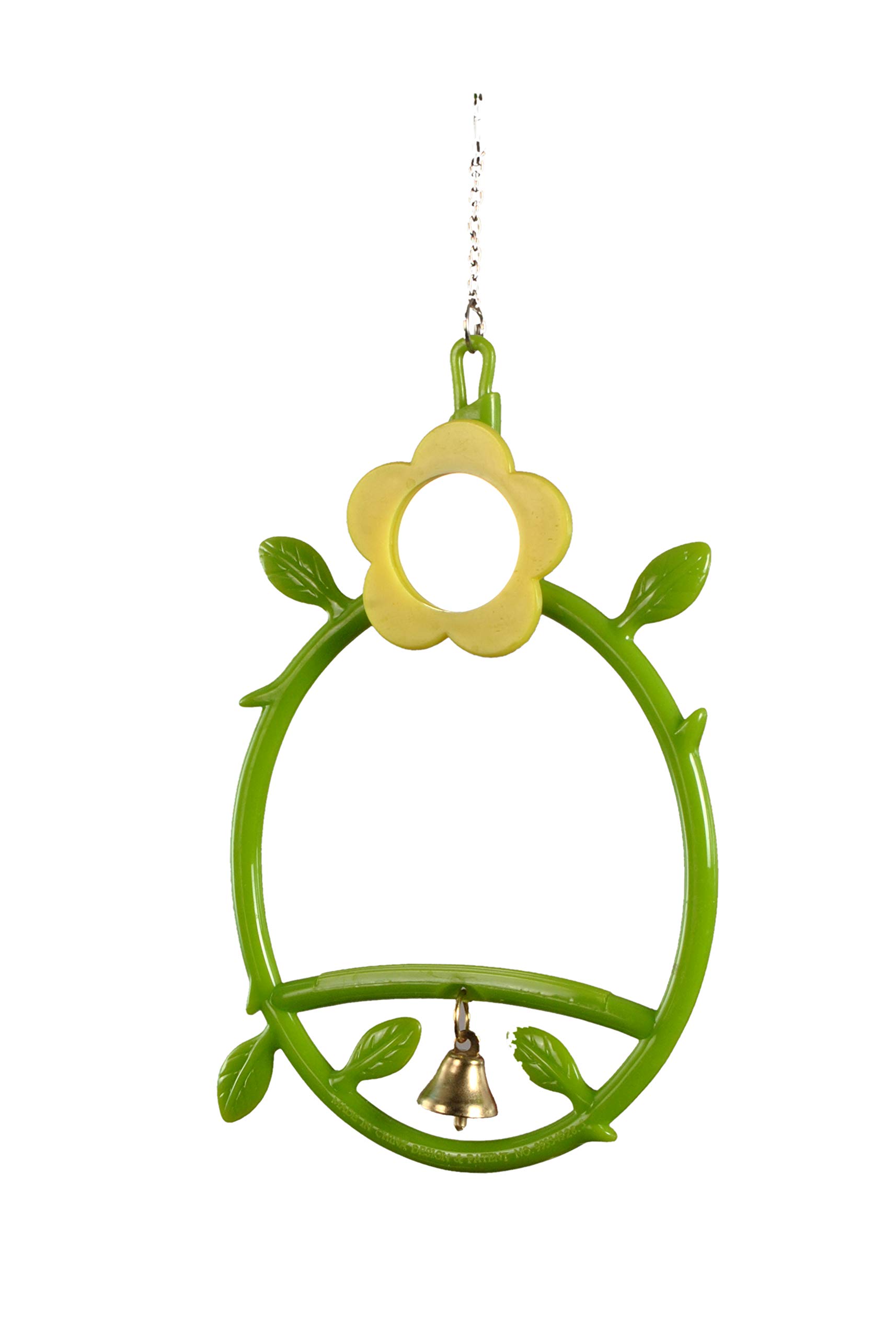 Taiyo Pluss Discovery Colorful Activity Toy with Mirror and Bell for Parakeets, Budgies and Other Small Breeds