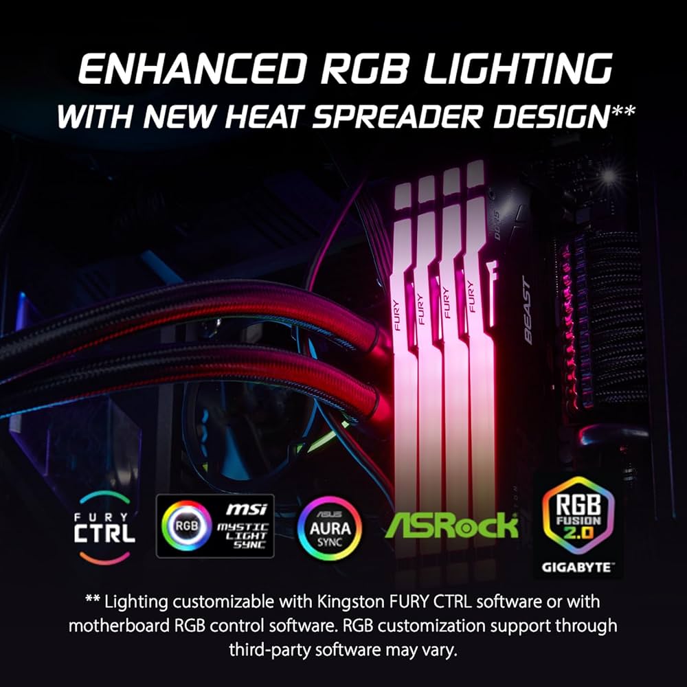 Kingston FURY Beast Nero RGB 16GB 6000MT/s DDR5 CL30 DIMM