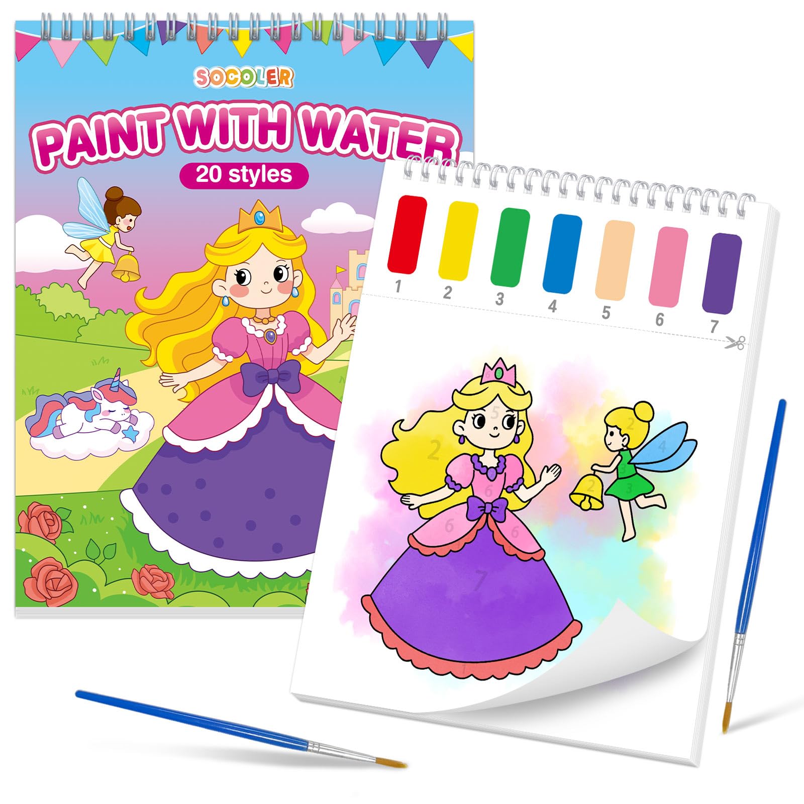 Water Coloring Books for Kids - Princess & Party -1 Water Coloring Books for Kids - Princess & Party -1