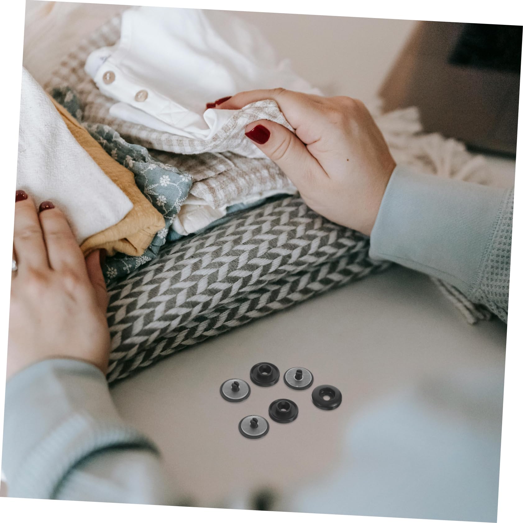 200juegos Botones De Presión Plásticos Para Ropa y Manualidades Botones Para Camisas y Proyectos De Costura