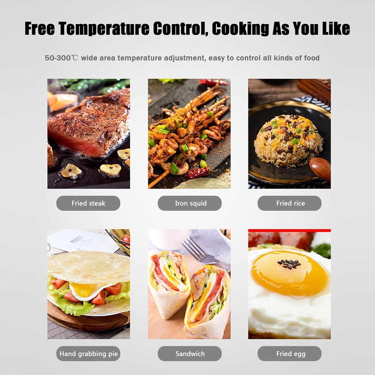 Plancha eléctrica comercial, plancha plana de encimera, parrilla de barbacoa comercial antiadherente de acero inoxidable, dos quemadores con control termostático, 3000 W (2/3 plano y ranura de 1/3) 3