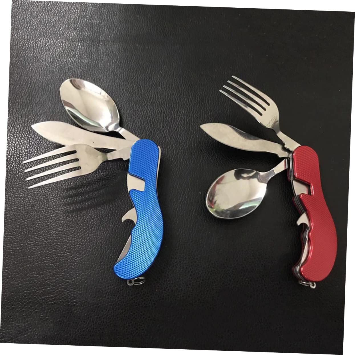 Yardwe 3 Set Forchetta Cucchiaio Bacchette Stoviglie Pieghevoli Portatili Posate Ambientali