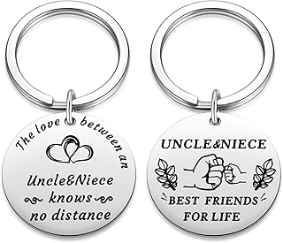 Uncle Gifts from Niece, Uncle to Niece Keychain, The Love Between Uncle and Niece Knows No Distance Birthday Christmas