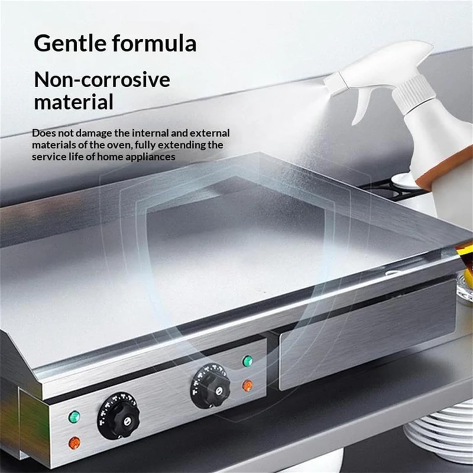 Potente sgrassatore per piastre, spray sgrassante per griglia ad azione rapida, 300 ml, detergente sgrassatore per griglia e gri-glia per barbecue, con spugna e asciugamano (3set)