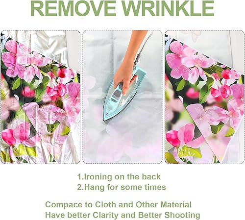 Vista 21 de Telón de fondo de fotografía de Pascua de primavera de 8 x 6 pies, fondos de Pascua, huevos coloridos, flores, conejo, fondo de fotografía