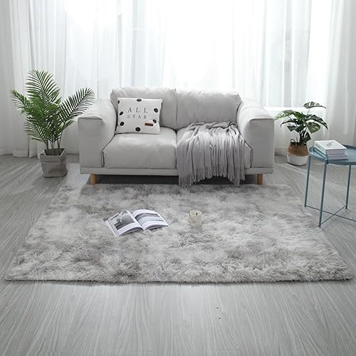 Miniatura 123 de Vafodo Alfombras de área para dormitorio esponjoso, alfombra de sala de estar, 9 x 12 pies, suave y esponjosa, alfombra de área rosa sólido