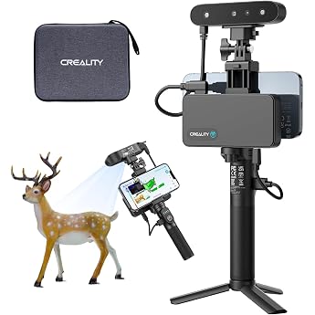 Creality Ferret Pro 3D Scanner, 0.1 mm Precision, WiFi 6 Wireless, Anti-Shake Technology, 24-Bit Colours for Metals / Black (