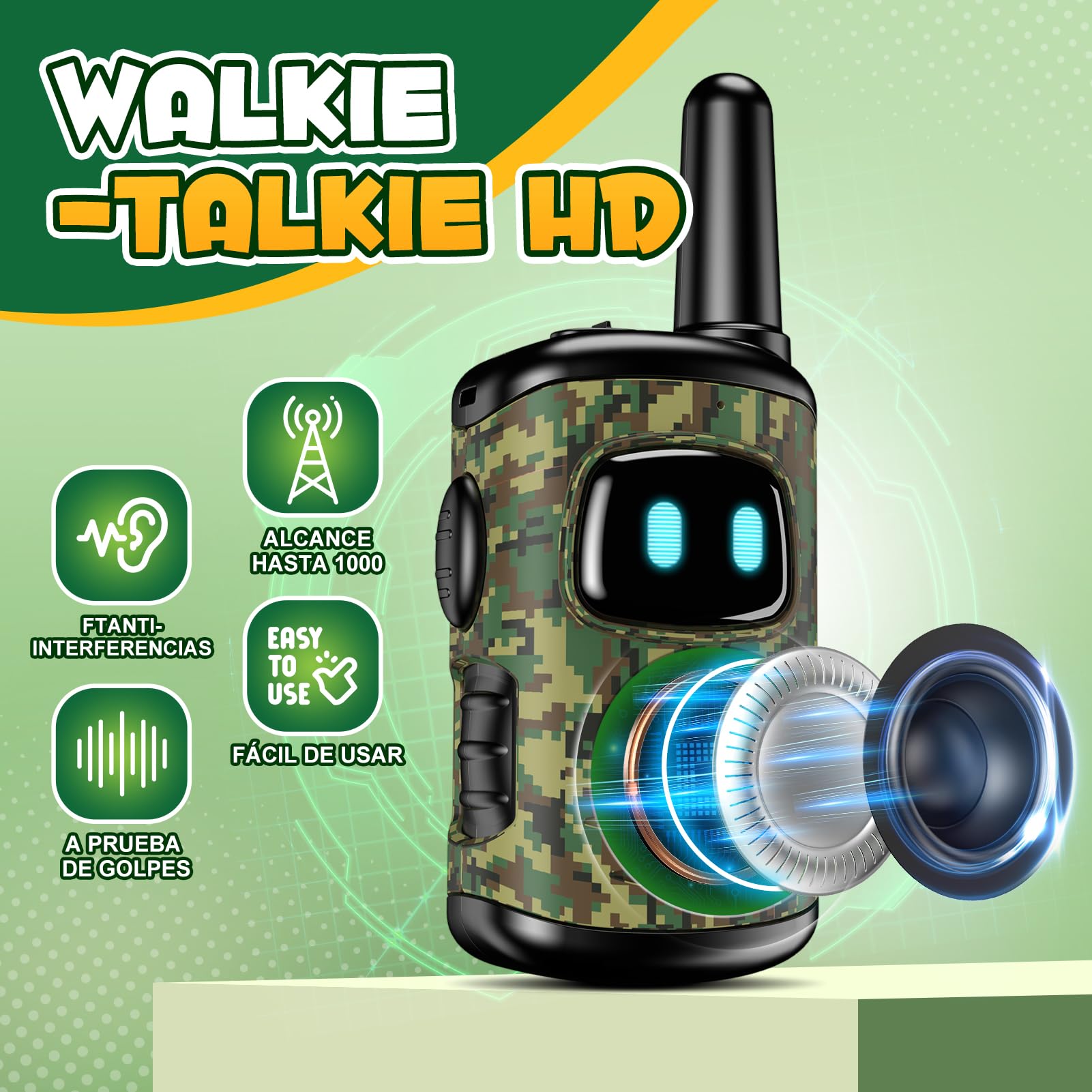 Dislocati Juguetes para Niños 3-9 Años, Walkie Talkie Niños Regalos Cumpleaños Niños 3-9 Años Prismáticos Niños Juegos Jardin para Niños 3-9 Años Juguetes Exterior Binoculares Regalos Navidad Niños
