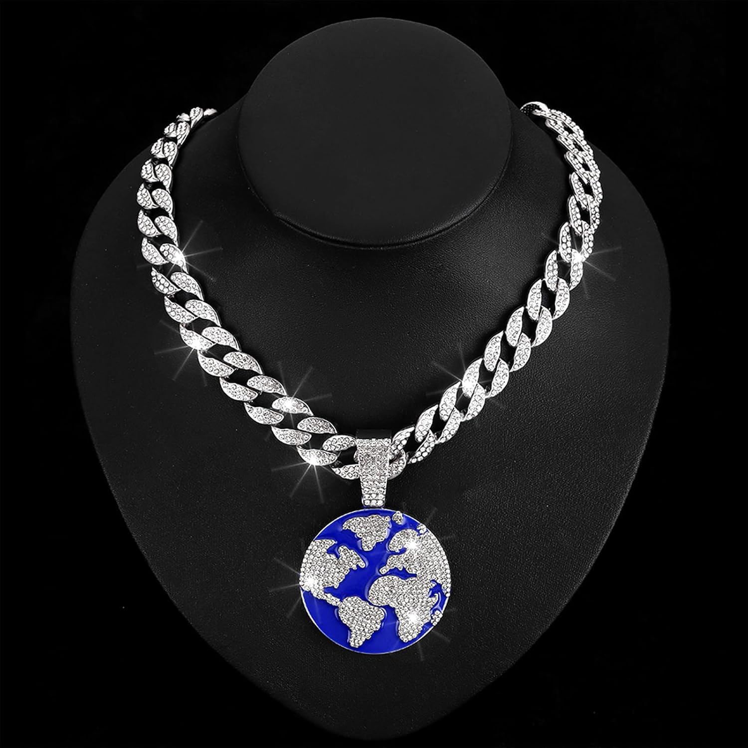 Miami Cuban Chain Ice Tiger Head Miami Cuban Link Chain Necklace - Gold/Silver Plated Cubic Zirconia Hip-Hop Jewelry Gift For Men - Image 3