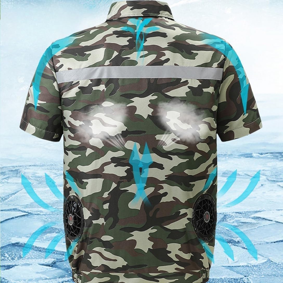 空調作業服 半袖 ファン付き作業服 扇風服 通気 UVカット 耐磨耗 反射ストリップ バッテリー無し 長時間 冷風 風量調節 静音 10000mah  ファッション 空調作業服 半袖 ファン付き作業服 扇風服 通気 UVカット 空調作業服 半袖 ファン付き作業服 扇風服 通気 UVカット 耐磨耗 反射ストリップ バッテリー無し 長時間 冷風 風量調節 静音