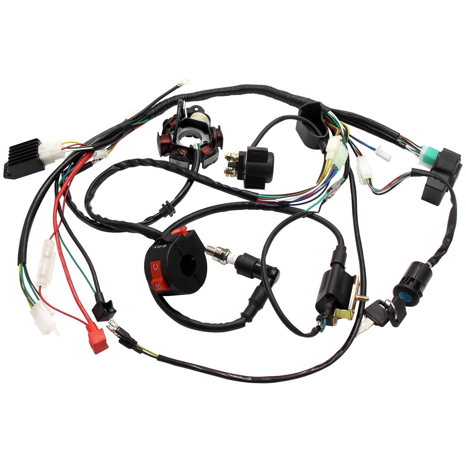 Complete Electric Wiring Harness CDI Stator for Chinese ATV UTV Go Kart Taotao 50cc 70cc 90cc 110cc 125cc