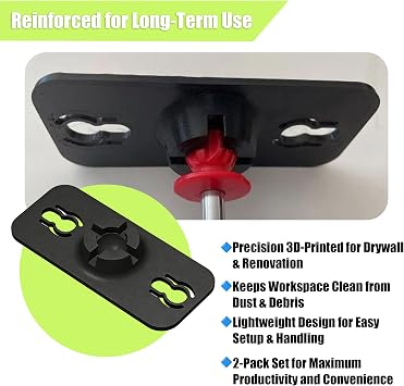 2-Pack 3D-Printed Universal Dust Barrier Head Compatible with ZipWall-Style Systems | Lightweight Drywall & Renovation Dust Control