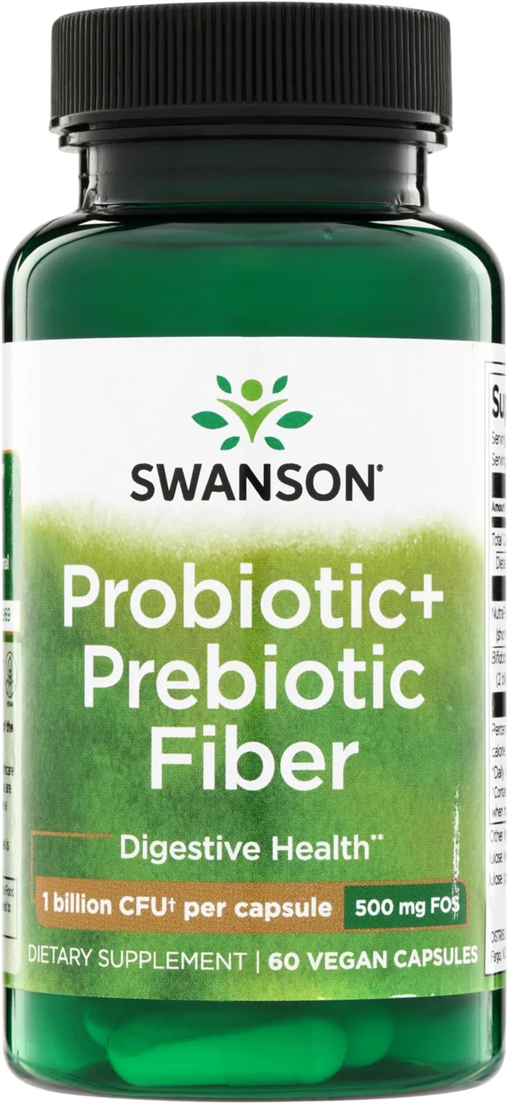 Swanson Probiotic+ Prebiotic Fibre 1 Billion Cfu 60 Veg Caps