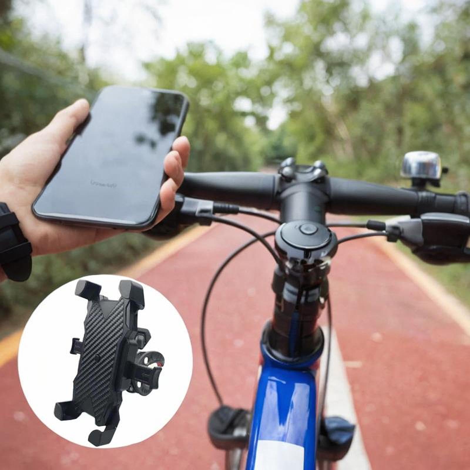 4X Supporto per Telefono da Bicicletta, Supporto per Manubrio, Accessori per Ciclismo, Supporto per Telefono