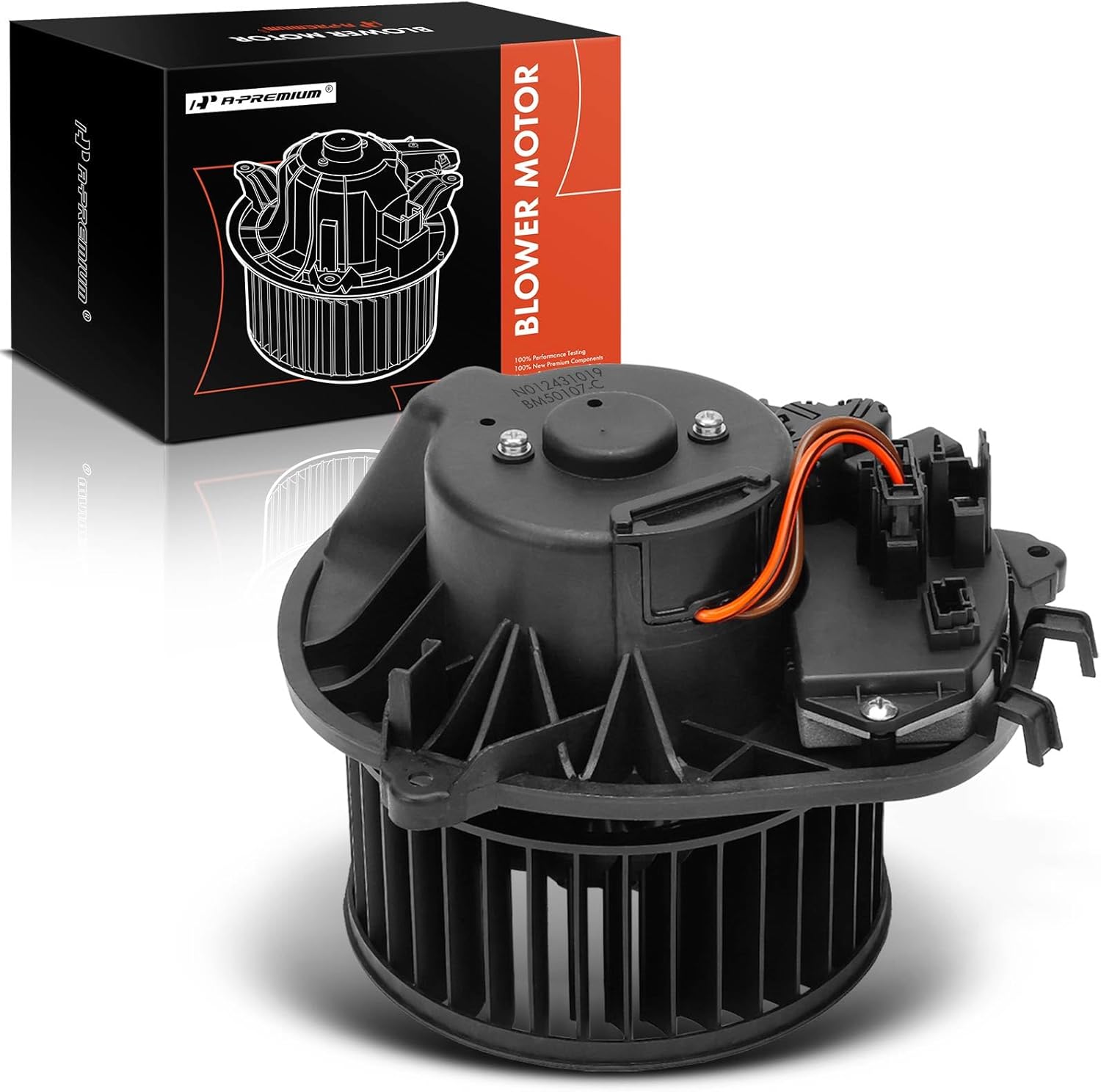 A-Premium Rear HVAC Heater Blower Motor Compatible with Mercedes-Benz GL450 2007-2012, R350 2006-2013, GL550 2008-2012, GL350 2010-2012, GL320/R320, R500, R63 AMG, with Control Module, with Fan Cage