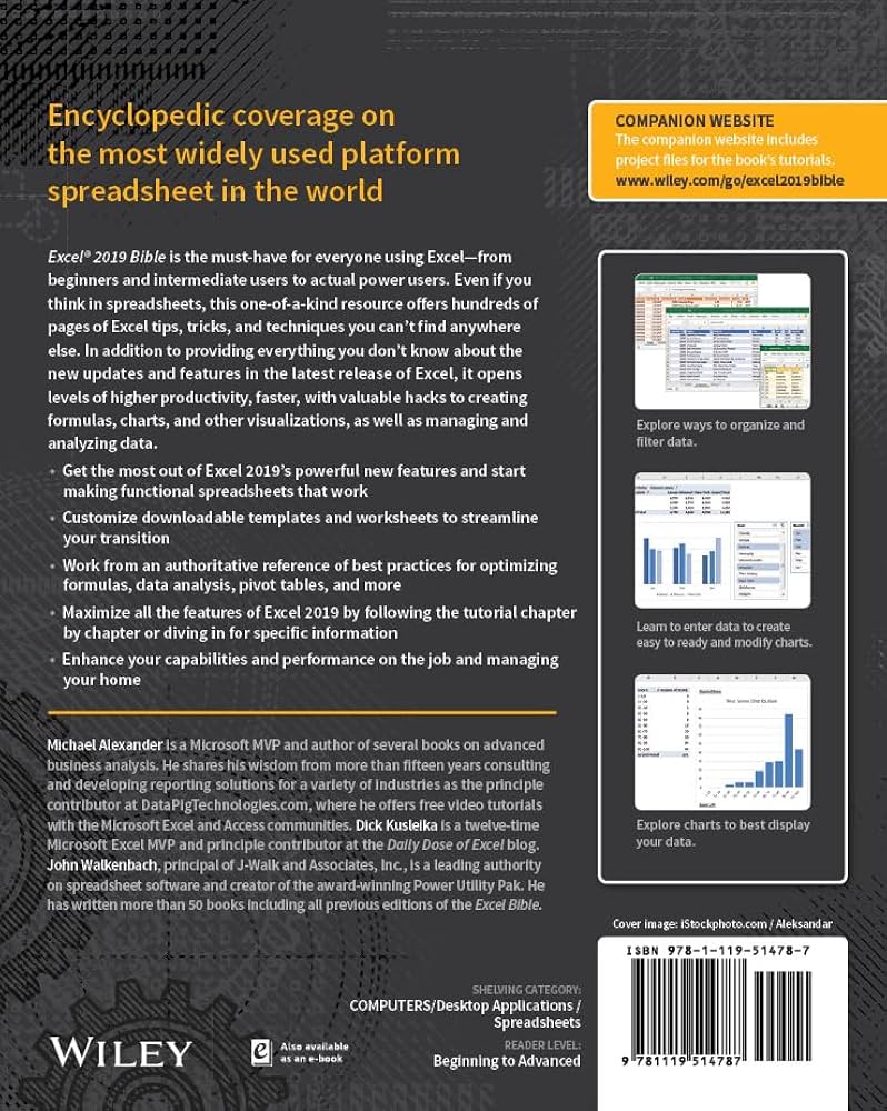 Excel 2019 Bible: Alexander, Michael, Kusleika, Richard