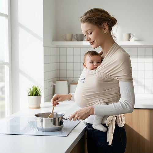 Miniatura 2 de Portabebés, portabebés para recién nacidos, 7-35 libras, portabebés para recién nacidos, portabebés para recién nacidos y bebés, beige