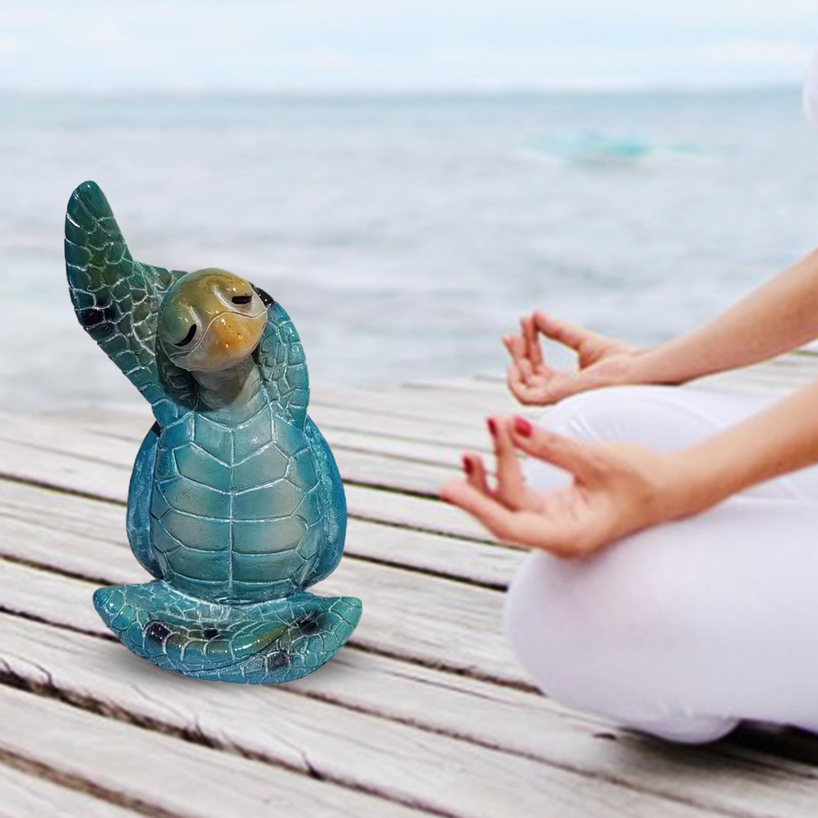 Niedliche Gartenschildkröte Aus Harz - Dekofigur Für Garten, Terrasse & Wohnbereich - 10x6,5x6 Cm