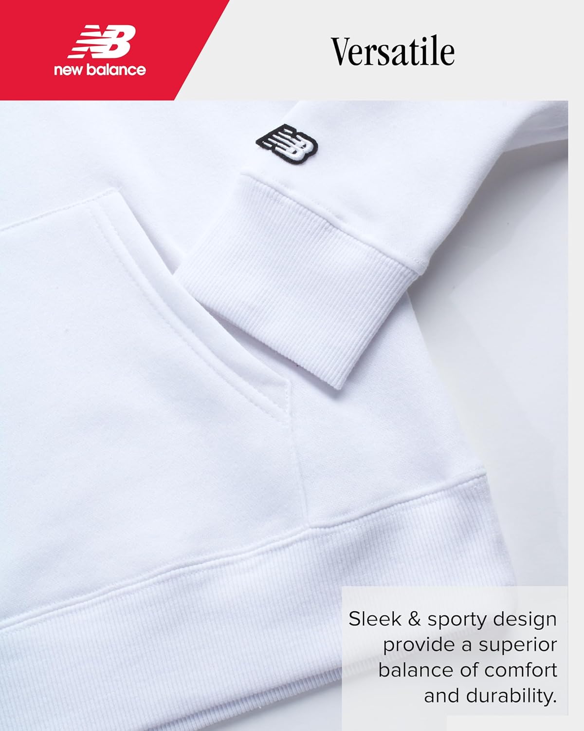 New Balance Boys Hoodie - Cozy Soft Fleece Pullover Boys Sweatshirts with Pocket - Athletic Kids Sweatshirts (8-20) - Image 5