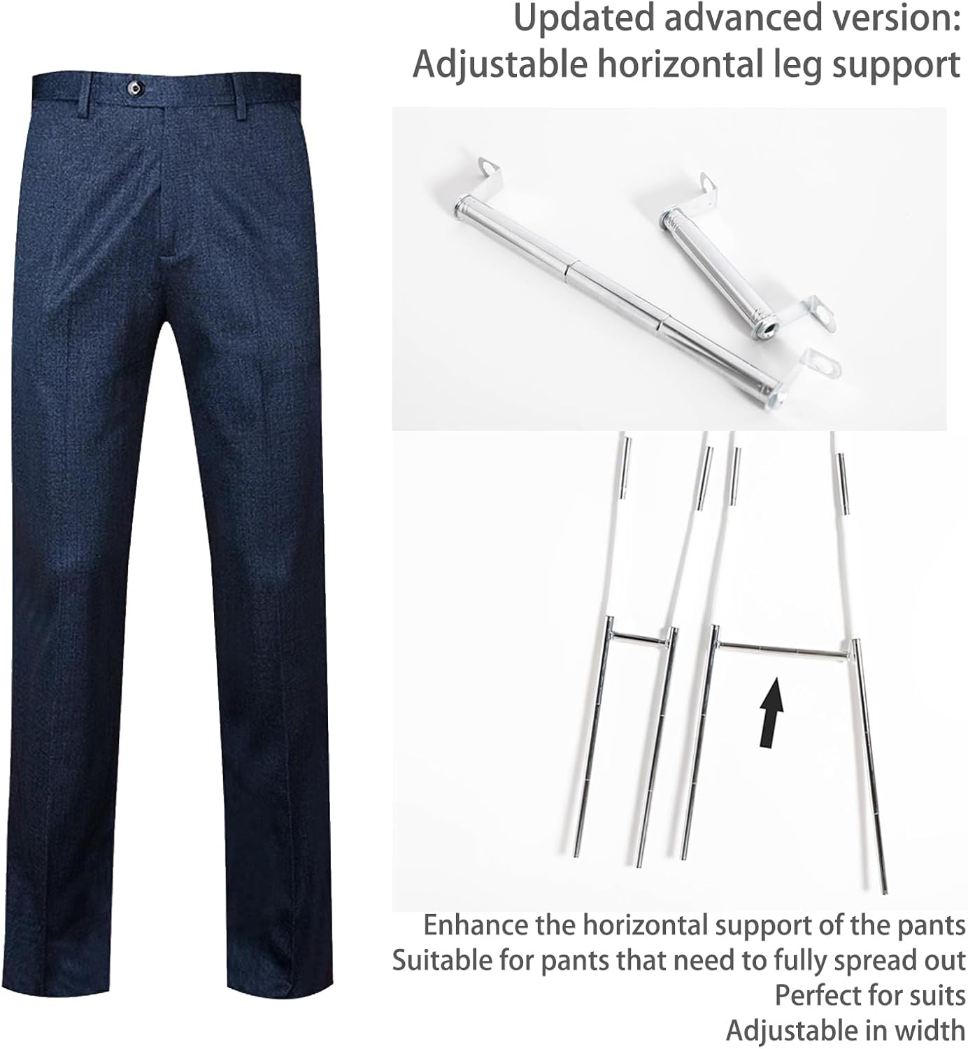 Metal Body Shape Clothing Display Hangers with Adjustable Hip and Legs, Clothes Rack for Retail Boutique, Unisex Mannequin Torso for Photography Show Fashionable Dress Form (Unisex)