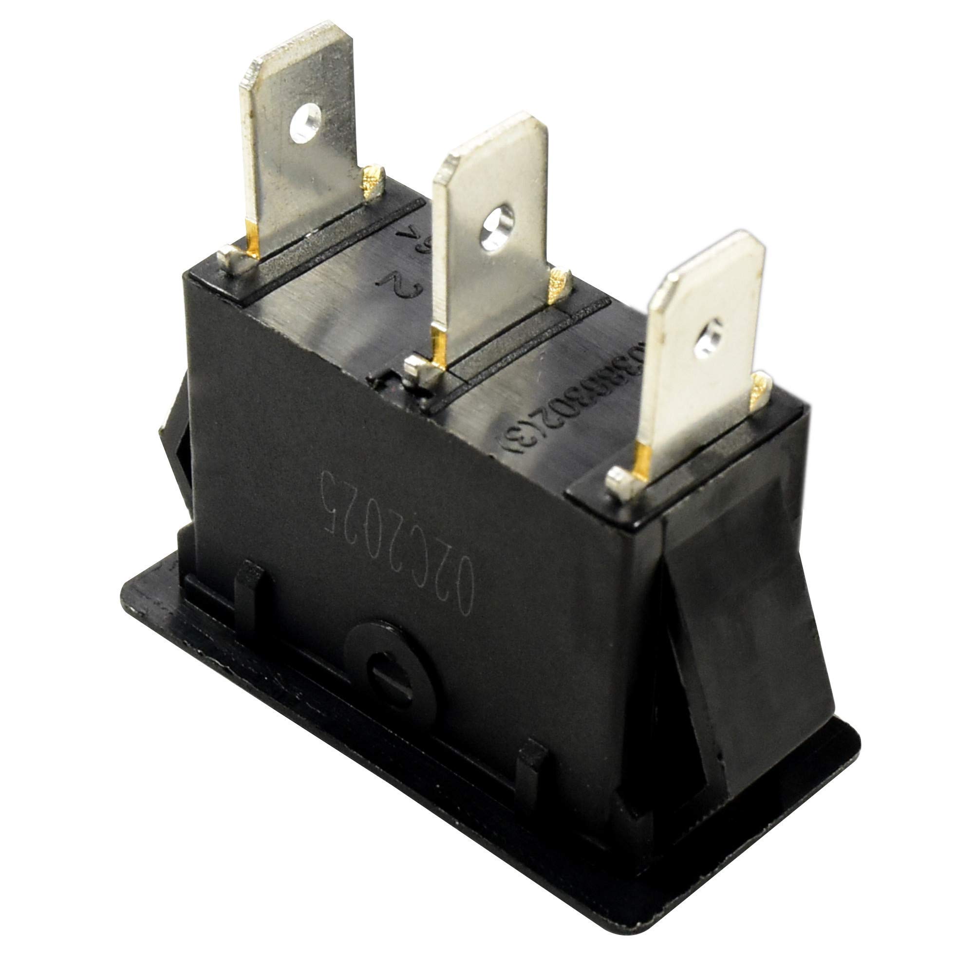 HQRP 3-Pin 3-Way Push Button Switch Compatible with Steampunk