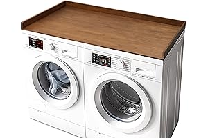 Space-Saving Bamboo Washer Dryer Countertop