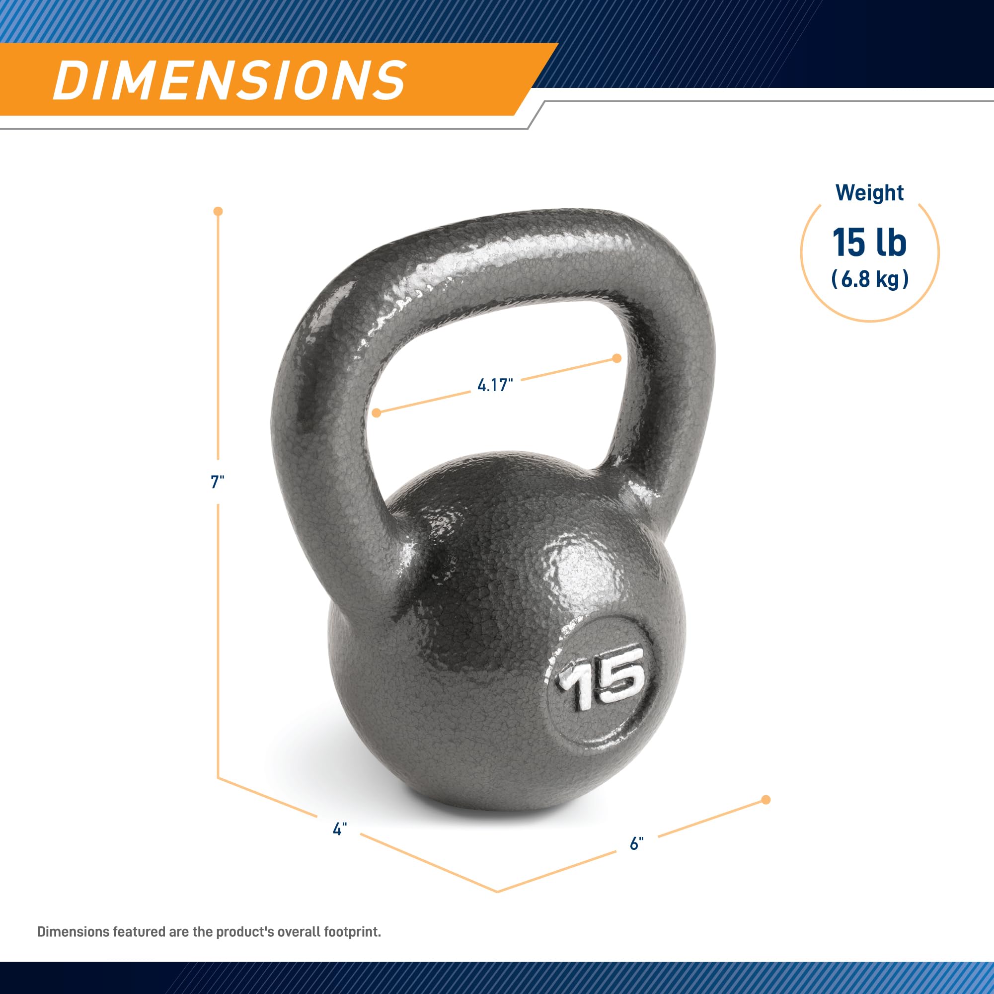 Marcy Hammertone Kettle Bells - Pesi da Allenamento HKB da 10 a 25 kg