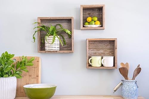 Miniatura 5 de BarnwoodUSA - Estantería de madera para colgar 100 % madera reciclada