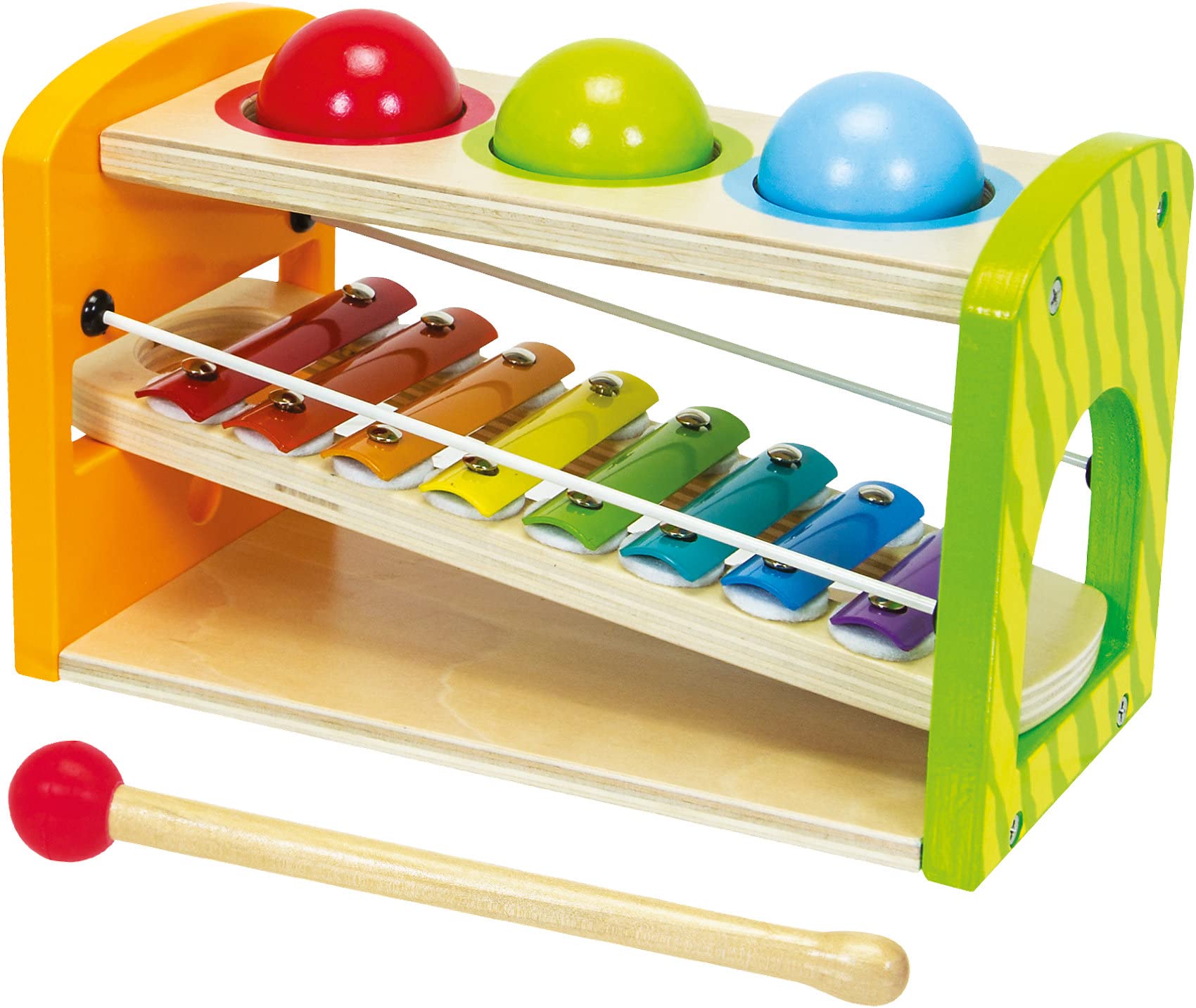 Eichhorn 100002233 Xilofono con Palline, Colori Misti