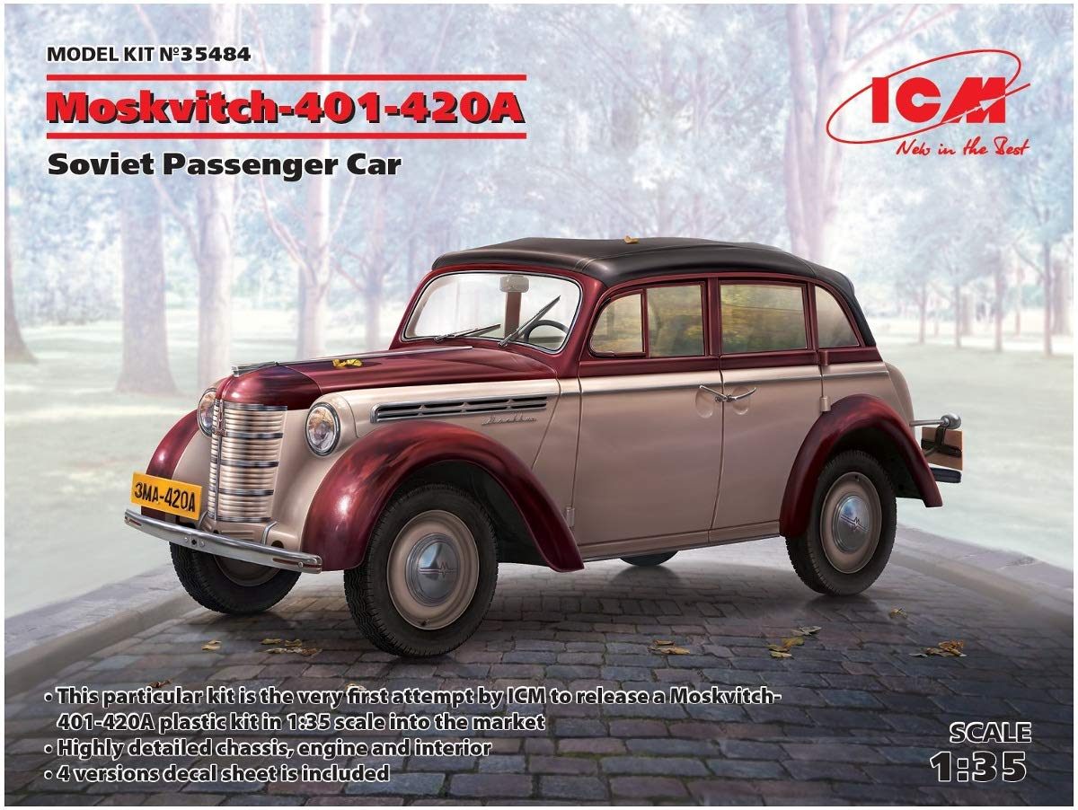 ICM ICM35484 1:35-Moskvitch-401-420A Soviet Passenger Car