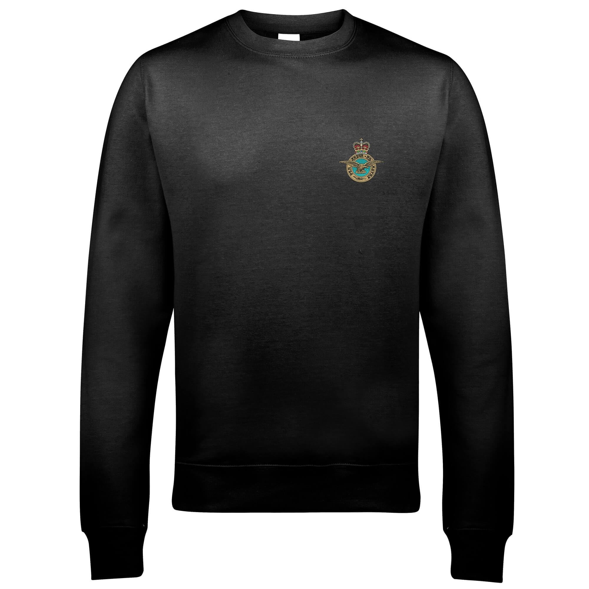The Military Store Men's Black Raf Eagle Embroidered Sweatshirt, 5X Large