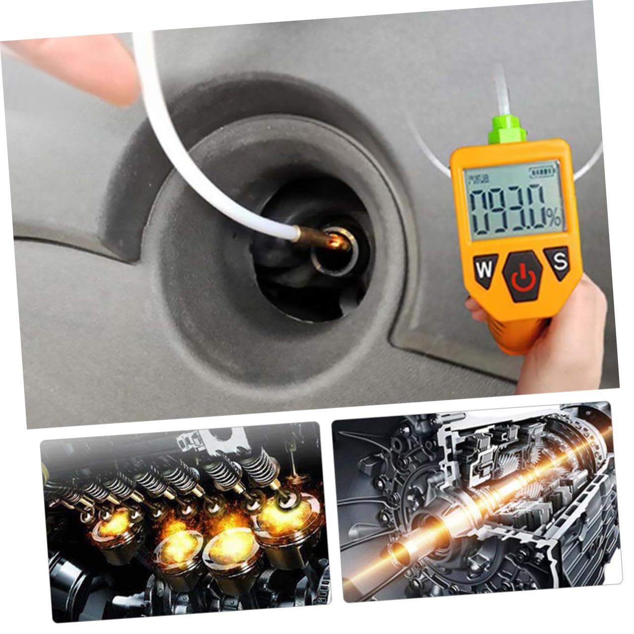 Gatuida Analizador De Calidad De De Motor Para Automóviles Con Batería Detector De De Coche Portátil y Práctico Herramienta De De Lubricantes Fácil De Usar y