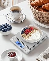 Vista 2 de Next-Shine balanza digital de acero inoxidable con función de peso tara, de 17.64 oz.