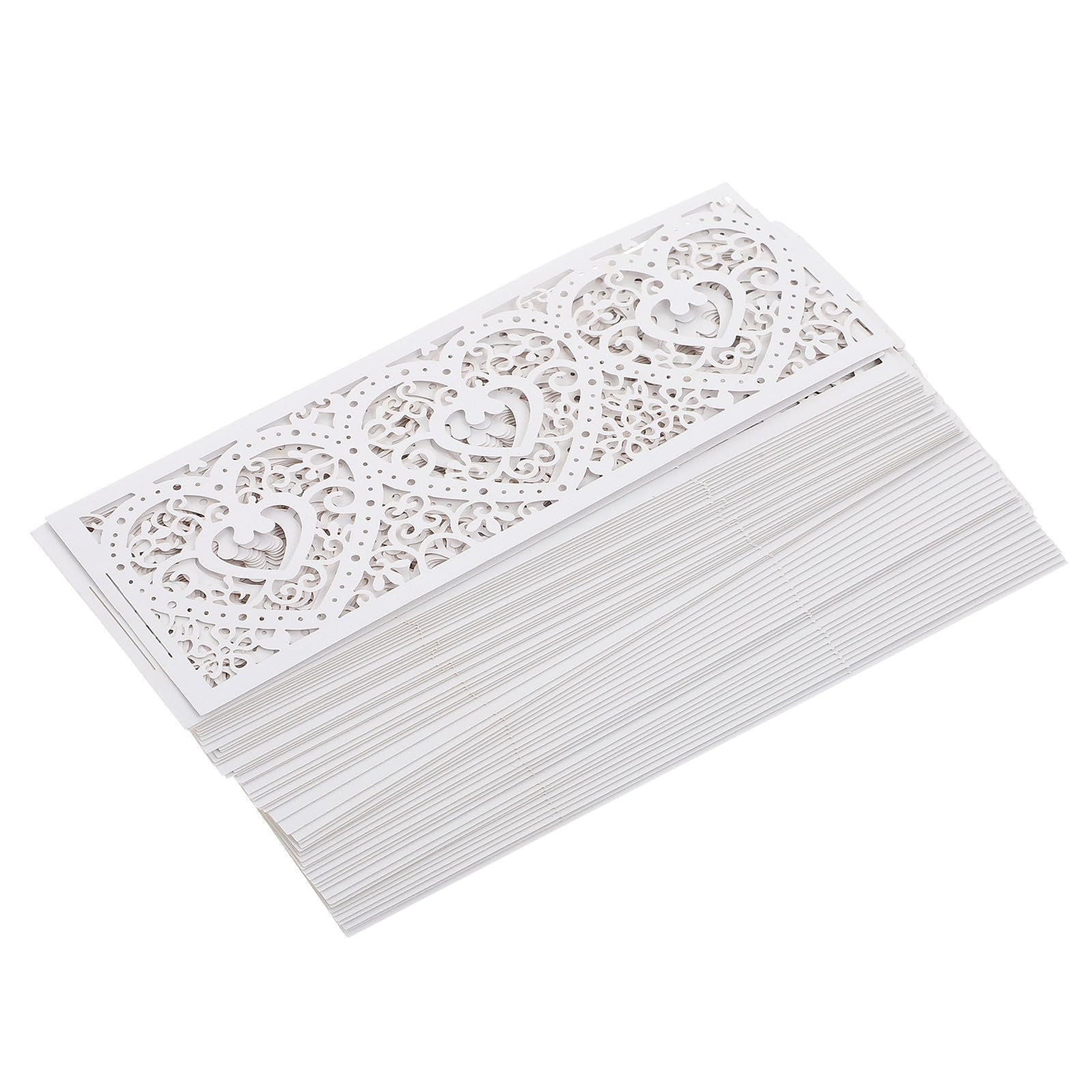 Cubierta de luz de papel iridiscente para velas de té LED, 50 piezas de diseño hueco de corazón