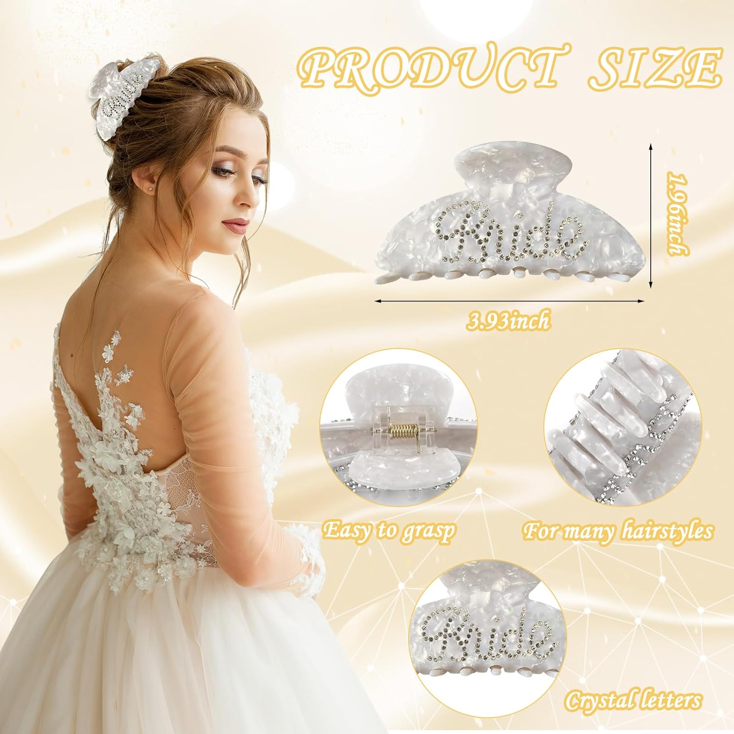 Bride to Be Gifts, Bridal Shower Gifts, Wedding Gift, Bride Tote Bag Makeup Bag Robe Slippers Hair Clip I Do Slippers Wedding Robe Cosmetic Bag - Image 5