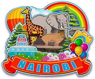 Orlybar Nairobi Kenya Fridge Magnet Wooden 3D Landmarks Travel Collectible Souvenirs Decoration Handmade Refrigerator Magnet -5618