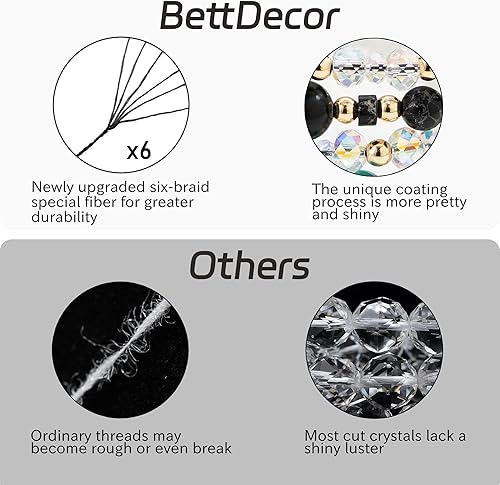 Miniatura 3 de BettDecor Cordón para tarjetas de identificación y llaves, cordones de cuentas de piedra natural para mujeres y profesores