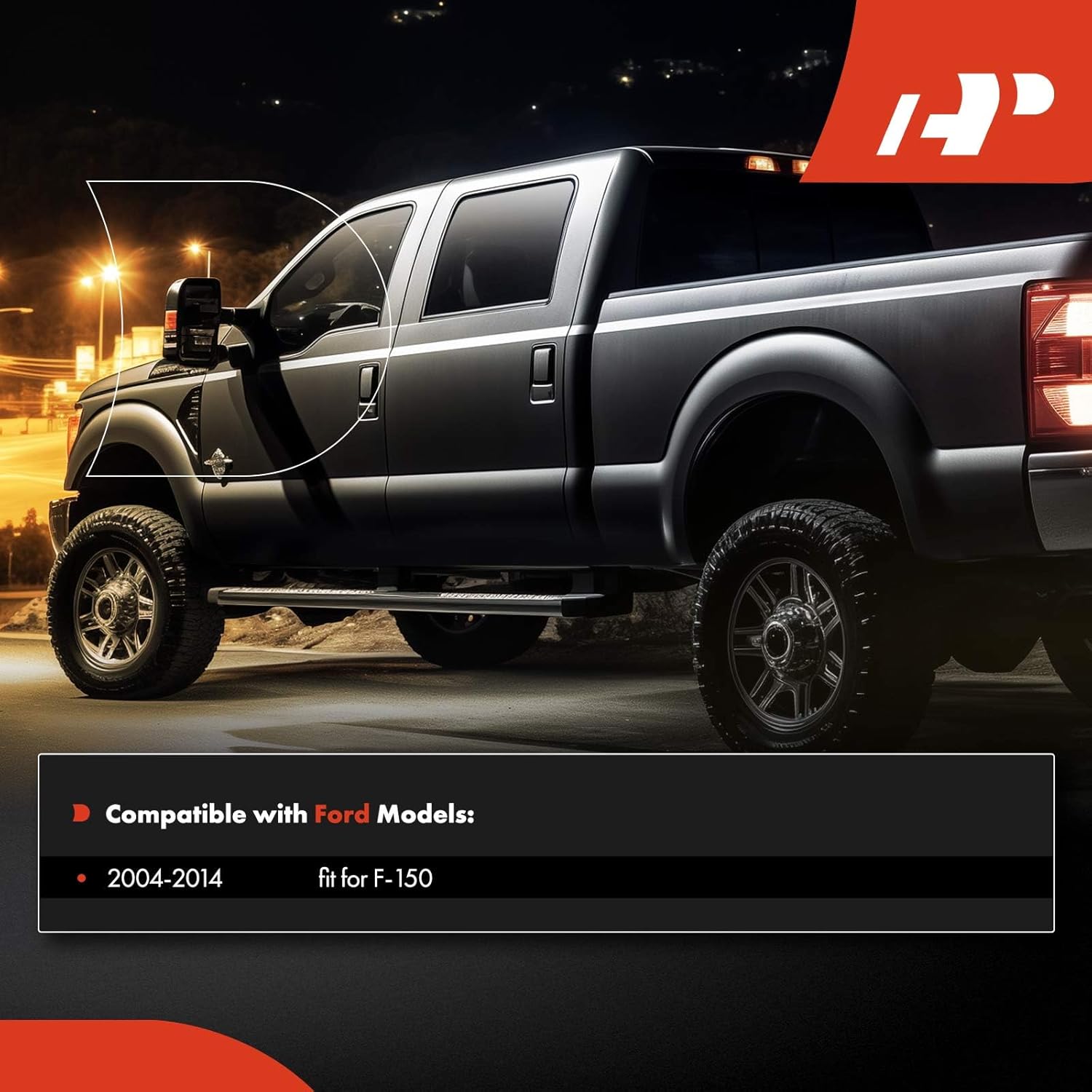 A-Premium Towing Mirrors - Compatible with Ford F-150 F150 2004-2014 - Manual Folding Telescoping Black - Pair Set