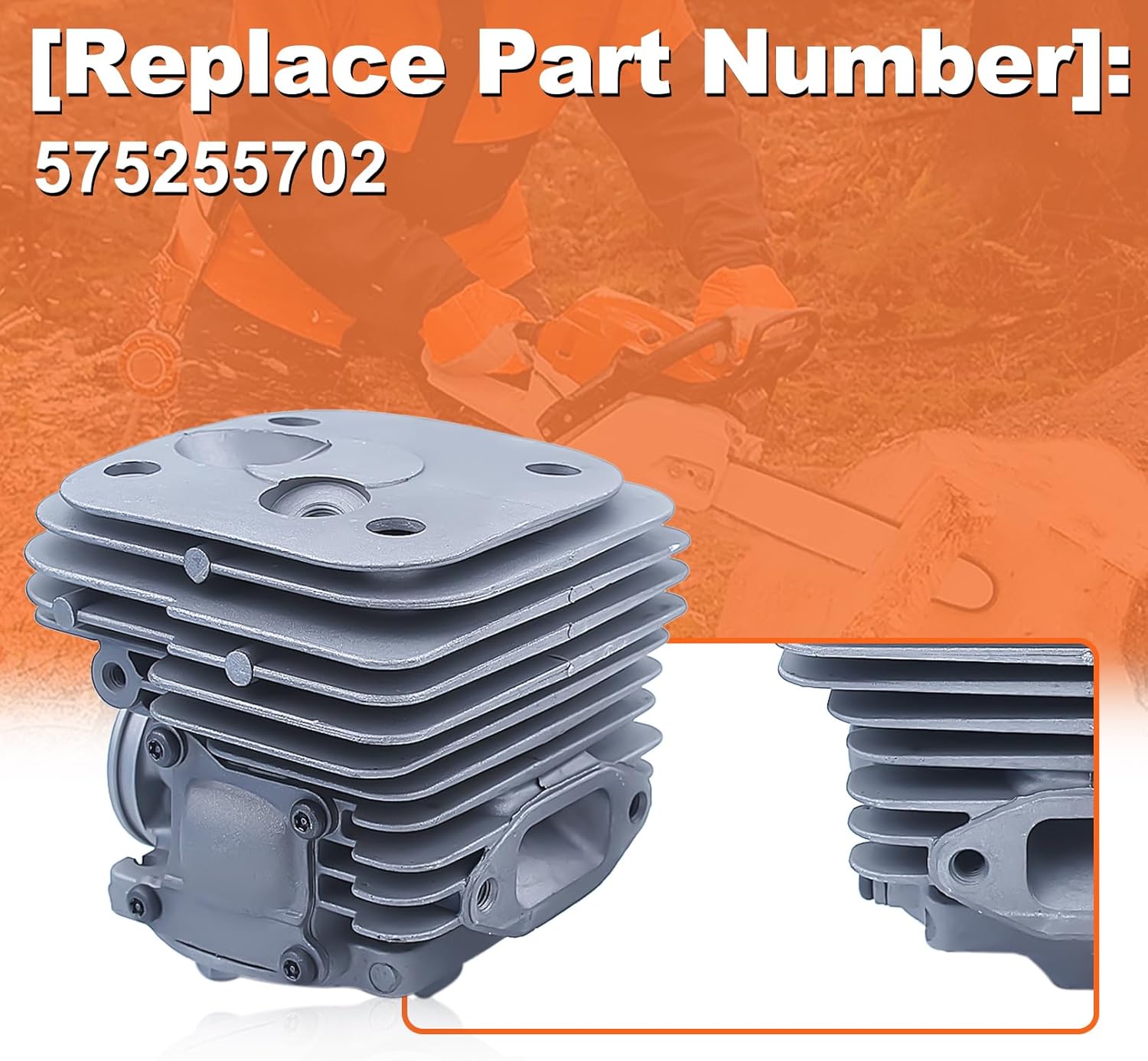 50mm Cylinder Piston Spark Plug For Husqvarna 365 X-Torq 372XP X-Torq Oil Seal, Cylinder, Piston, Circlip, Intake Manifold, Spark Plug, Decompression Valve, Oil Seal