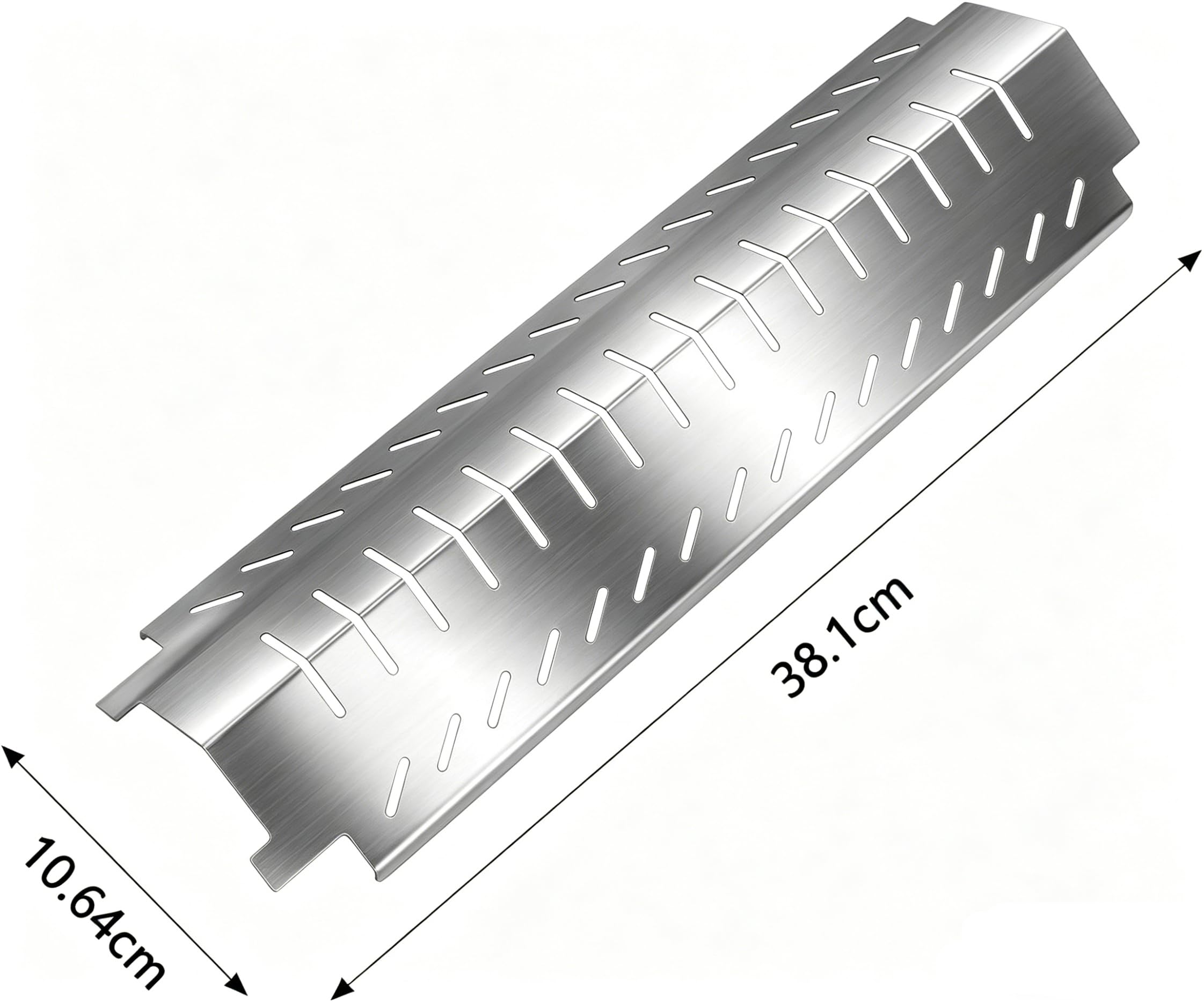 GFTIME 38 x 10,6CM Diffusore di Calore per Charbroil Thermos Coleman Centro Griglia, Kirkland, Acciaio Inox Scudo Termico della Griglia Accessori (4 Pezzi)