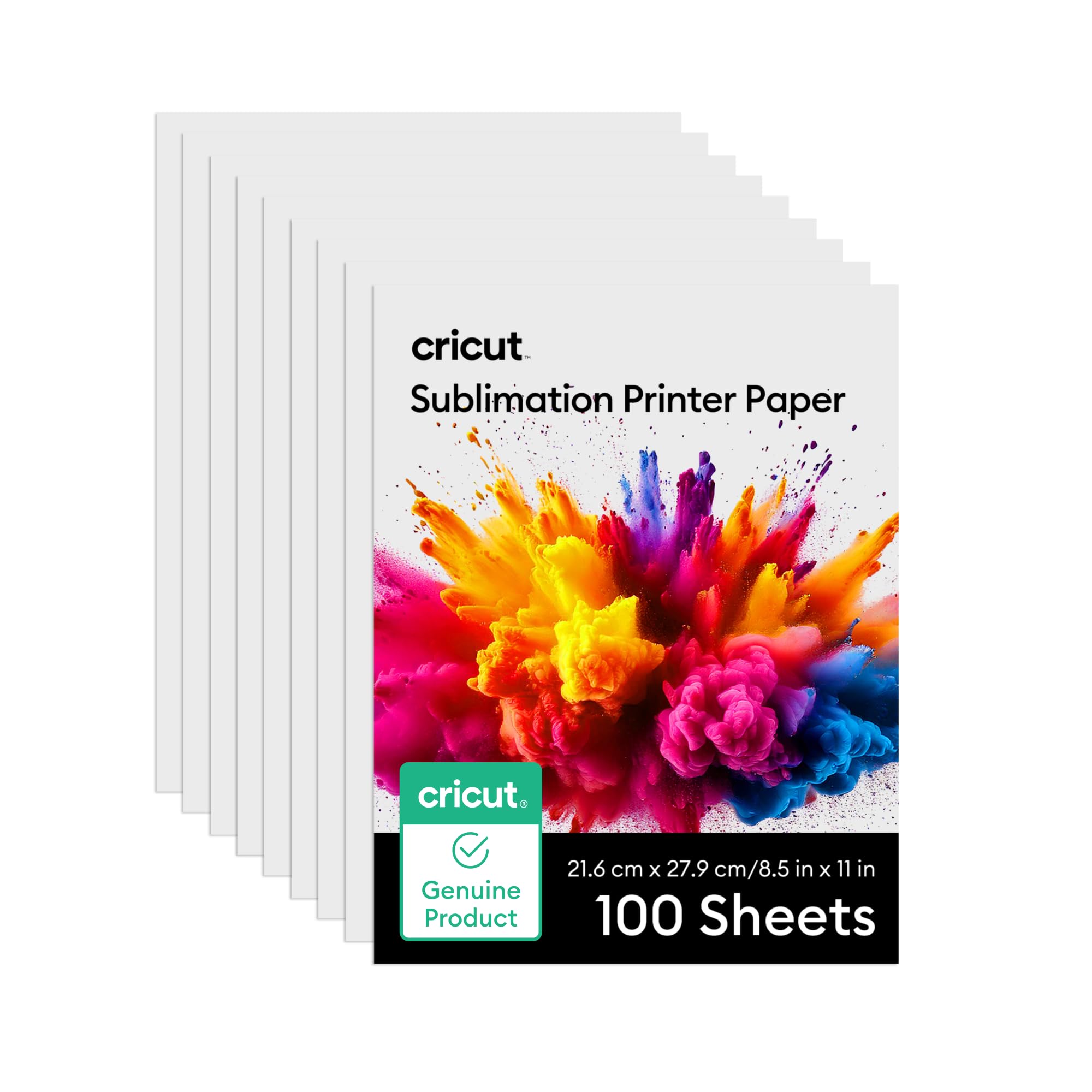 Cricut Sublimation Paper - 100 Sheets (8.5" x 11") - Letter Size - Compatible with Inkjet Printer (120gsm)